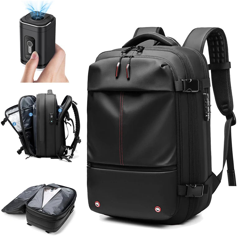 Sac à Dos de Voyage Compressible 36–55L – Compartiment Sous Vide